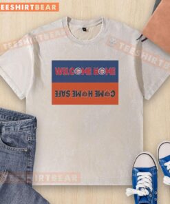 Awesome welcome home Chicago Cubs t-shirt featuring Chicago Bears design, perfect for fans celebrating their teams.
