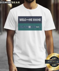 Awesome Welcome Home Seattle Seahawks Come Home Safe Seattle Mariners T-Shirt featuring team logos and vibrant colors.