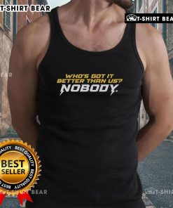 Alt Text: Awesome Who's Got It Better Than Us Tank Top for stylish casual wear, perfect for summer outings and athletic activities.
