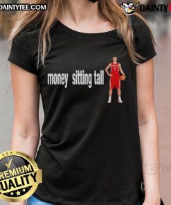 Yao Ming sitting tall in a Houston Rockets tee, showcasing a sarcastic expression, perfect for basketball fans.