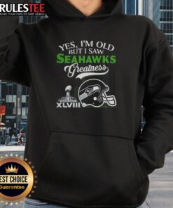 Alt Text: Seattle Seahawks hoodie featuring a skyline and Super Bowl helmet, celebrating greatness for fans of all ages.