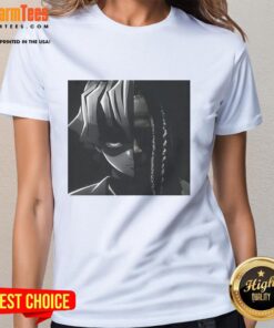Awesome Zenitsu X Von Big Face Ladies Tee featuring vibrant graphics and a stylish design for anime fans.