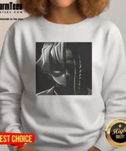 Alt Text: Awesome Zenitsu X Von Big Face Sweatshirt featuring vibrant colors and unique design inspired by anime characters.