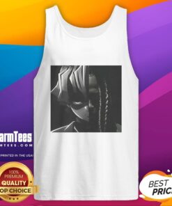 Awesome Zenitsu X Von Big Face Tank Top featuring vibrant anime graphics and stylish design for fans.