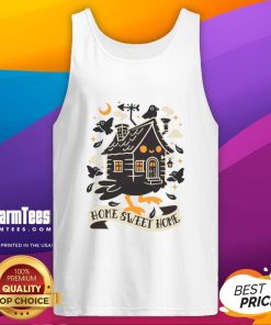 Adorable Cute Baba Yaga Sweet Home tank top design featuring whimsical graphics and vibrant colors for stylish comfort.
