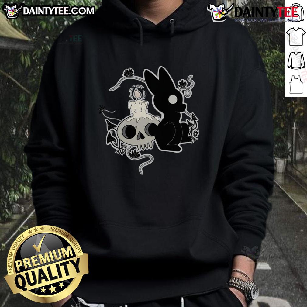 Cute Bunny Halloween Candle Skull Hoodie Adorable Cute Bunny Halloween Candle Skull Hoodie design featuring a playful bunny with a spooky skull candle.