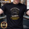 Alt Text: Cute cat graphic on a 'Don't Bother Me I'm In Another Universe' t-shirt, perfect for cat lovers and quirky fashion.
