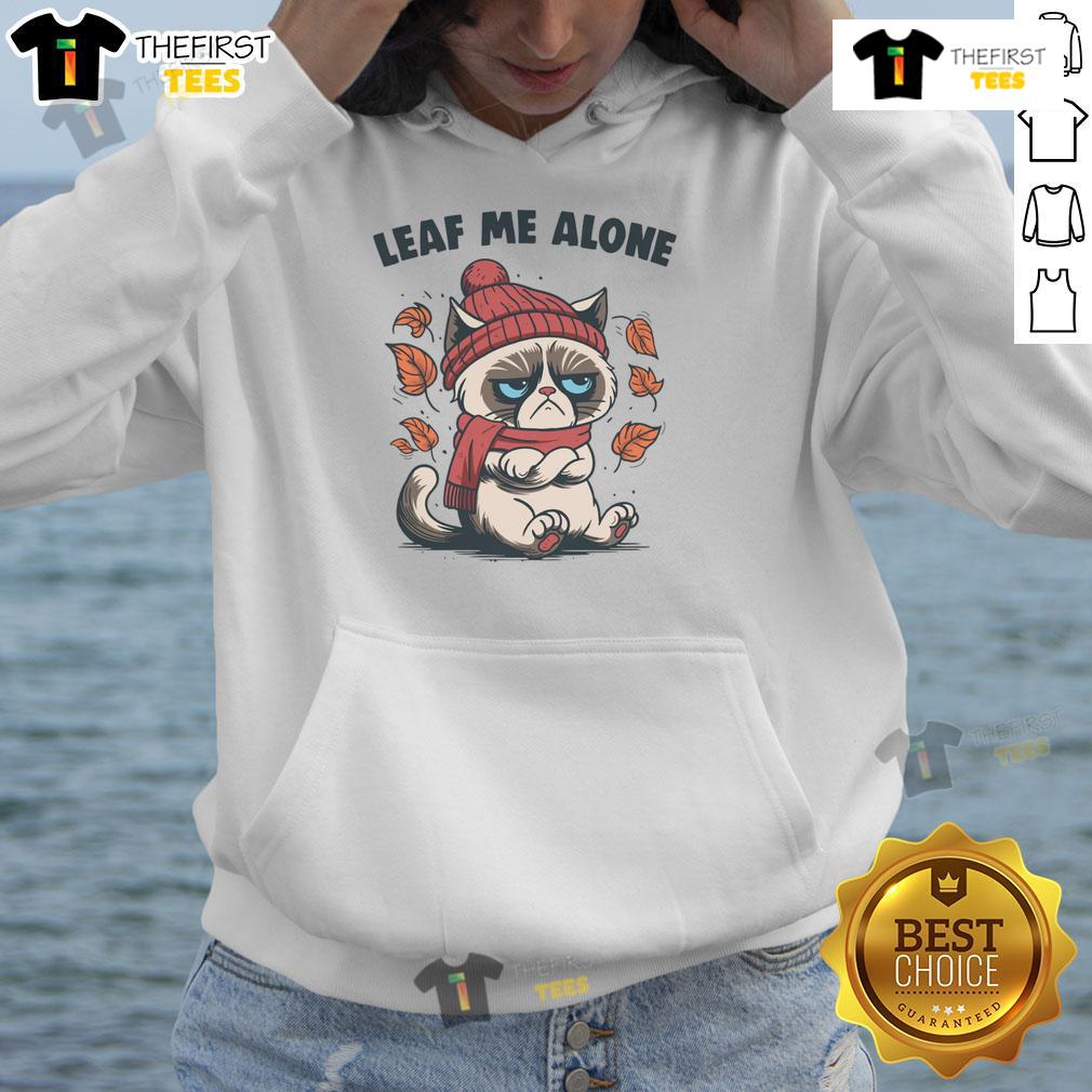 Cute Cat Leaf Me Alone This Fall Hoodie