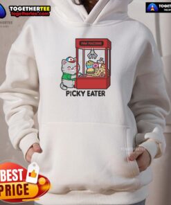 Cute cat paw design on a hoodie for picky eaters, perfect for cat lovers and cozy fashion enthusiasts.