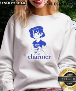Alt Text: Cute Charmer Anime Girl Meme Sweatshirt featuring a vibrant graphic of a charming anime character in a playful pose.
