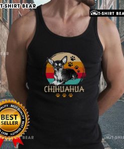 Alt Text: Cute Chihuahua retro vintage dog appreciation day tank top design featuring an adorable chihuahua illustration.
