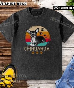 Cute Chihuahua Retro Vintage Dog Appreciation Day design on a washed t-shirt, perfect for dog lovers and vintage style fans.