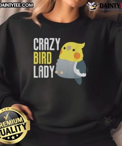 Adorable Cute Crazy Bird Lady Sweatshirt featuring colorful bird designs, perfect for bird lovers and casual wear.