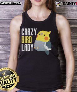 Alt Text: Cute Crazy Bird Lady Tank Top featuring a vibrant bird graphic, perfect for bird lovers and casual wear.