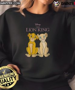 Cute Disney The Lion King Simba and Nala sweatshirt featuring vibrant colors and playful design for fans.