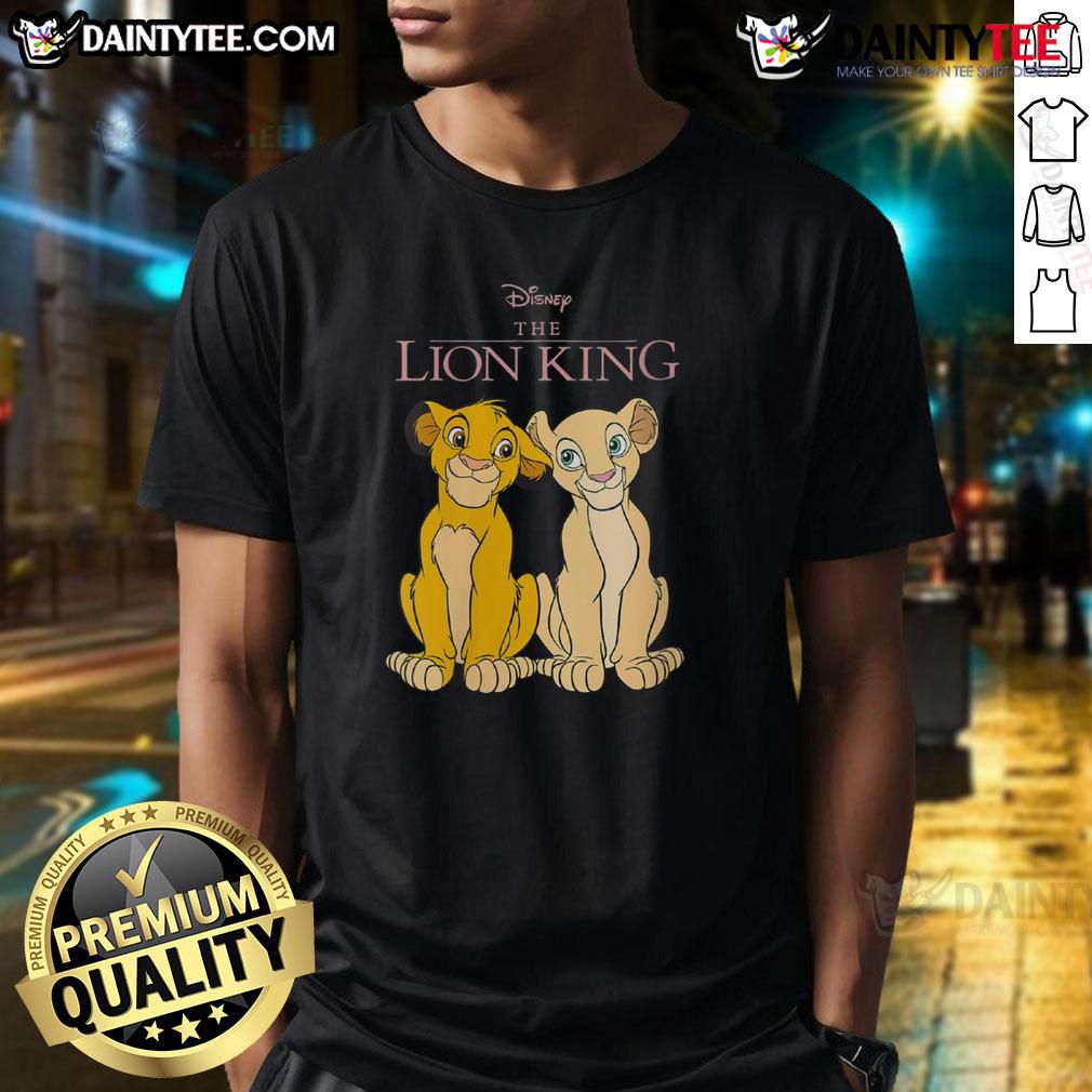 Cute Disney The Lion King Simba And Nala T Shirt Alt Text: Cute Disney The Lion King Simba and Nala T-shirt featuring vibrant graphics of the beloved characters.