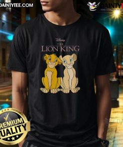 Alt Text: Cute Disney The Lion King Simba and Nala T-shirt featuring vibrant graphics of the beloved characters.