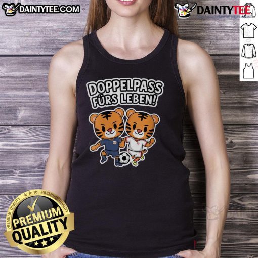 Alt Text: Cute doppelpass fr's Leben Tigers football tank top featuring a stylish design perfect for game day wear.