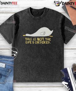 Alt Text: Cute duck illustration on a This Is Not The Life I Ordered washed t-shirt, perfect for casual, quirky fashion.
