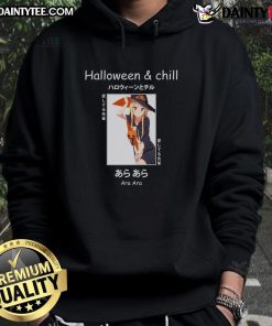 Alt Text: Cute Halloween anime witch Ara Ara Senpai hoodie featuring vibrant colors and playful design, perfect for festive outfits.