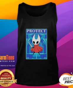 Alt Text: Adorable hornet character from Hollow Knight featured on a stylish tank top design for fans of the game.
