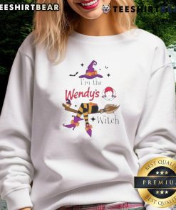 Cute I'm The Wendy's Witch Halloween sweatshirt featuring a fun design, perfect for festive fall gatherings and Halloween.