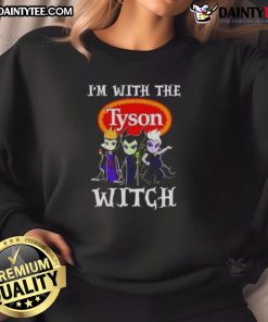 Cute Halloween sweatshirt featuring Tyson Foods Witch villains design, perfect for festive fall celebrations.