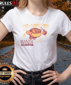 Adorable Cute Kirby Wanya Wanyamind ladies tee featuring a colorful design, perfect for fans of Kirby and stylish casual wear.