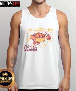 Alt Text: Cute Kirby Wanya Wanyamind tank top featuring vibrant colors and playful design, perfect for fans of Kirby.