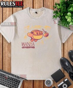 Cute Kirby Wanya Wanyamind washed t-shirt featuring vibrant colors and playful design, perfect for fans and casual wear.