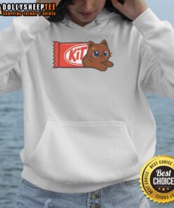 Adorable cute KitKat cat in a cozy hoodie, showcasing playful expression and vibrant colors.