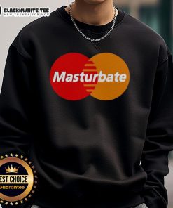Funny Cute MasterBate Mastercard logo parody sweatshirt design for humor lovers and unique fashion enthusiasts.