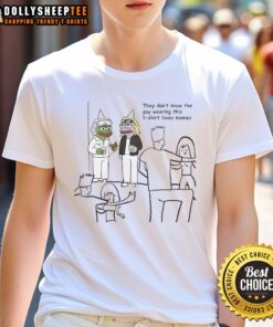 Alt Text: Cute Pepe meme on a t-shirt, showcasing the phrase 'They Don't Know' for meme lovers and fans of humorous apparel.
