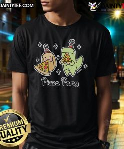 Cute Pizza Party Dinosaur and Loaf of Bread T-Shirt featuring playful dino graphics and vibrant colors for kids.