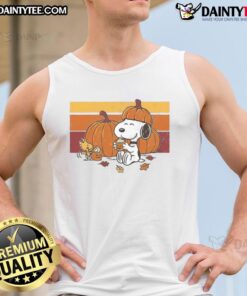 Cute Pumpkin Spice and Friends tank top featuring autumn-themed graphics for cozy fall fashion.