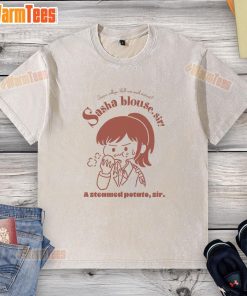 Cute Sasha Blouse inspired by Attack on Titan, featuring a fun design of a steamed potato on a stylish t-shirt.