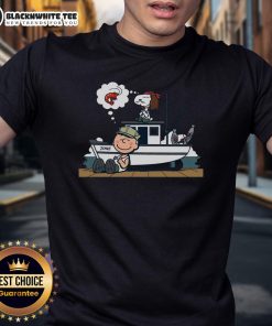 Alt Text: Cute Shrimp Nuts Peanuts Snoopy T-Shirt featuring a playful design with Snoopy and colorful shrimp graphics.