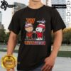 Alt Text: Cute Snoopy and Charlie Brown on a Washington Sports Commanders X Capitals skyline T-shirt design.