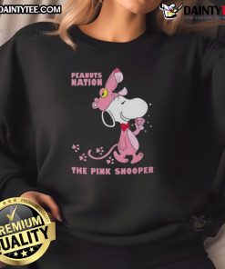 Alt Text: Cute Snoopy Peanuts Nation sweatshirt featuring a playful pink design of the beloved Snoopy character.