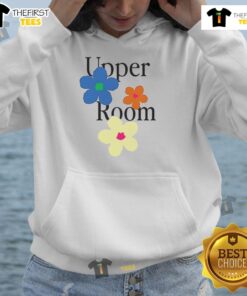 Cute Upperroom Flower Hoodie featuring a vibrant floral design, perfect for stylish casual wear.