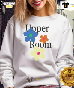 Cute Upperroom Flower Sweatshirt featuring a vibrant floral design and cozy fit, perfect for casual wear.