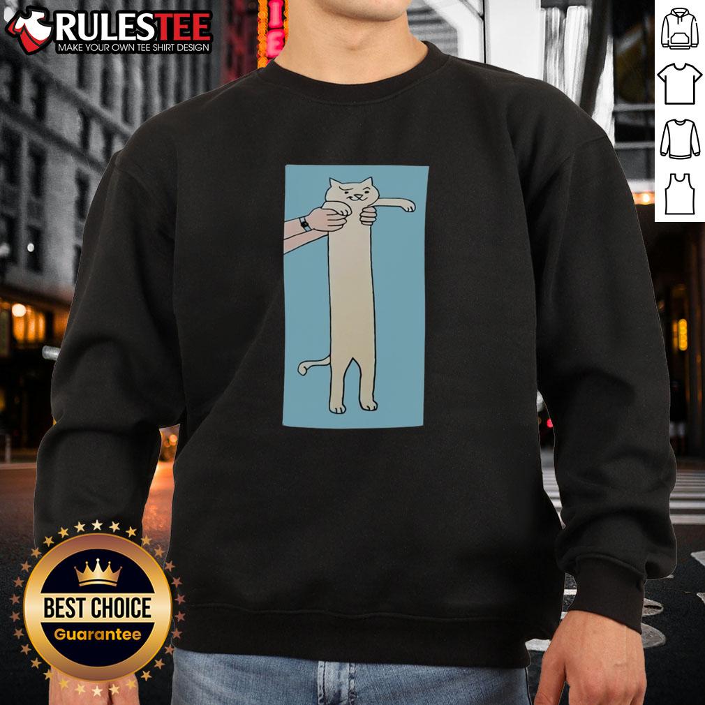 Funny A Long Cat Cute Sweatshirt Adorable long cat graphic on a cute sweatshirt, perfect for cat lovers and cozy fashion enthusiasts.