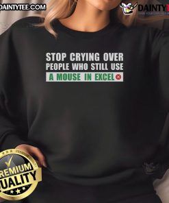 Alt Text: Funny A Mouse in Excel sweatshirt featuring a cartoon mouse with a playful expression, perfect for tech enthusiasts and gamers.