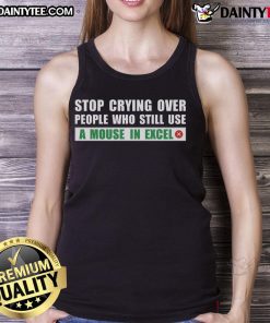 Funny mouse graphic on a stylish Excel tank top, perfect for tech enthusiasts and humor lovers.