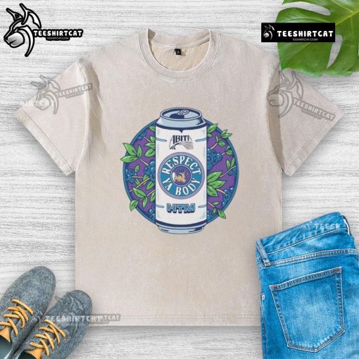 Funny Abita Root Beer blueberry retro logo on a washed t-shirt, showcasing vibrant colors and unique design.