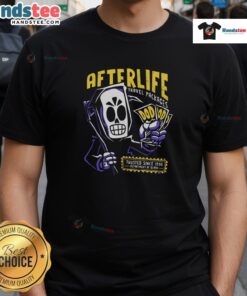 Funny Afterlife Travel Packages Tickets T-Shirt, trusted since 1998, showcasing a humorous design for travel enthusiasts.
