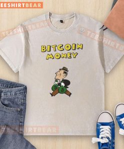 Alt Text: Funny Bitcoin Money Office Vintage Washed T-Shirt featuring a humorous graphic design for crypto enthusiasts.