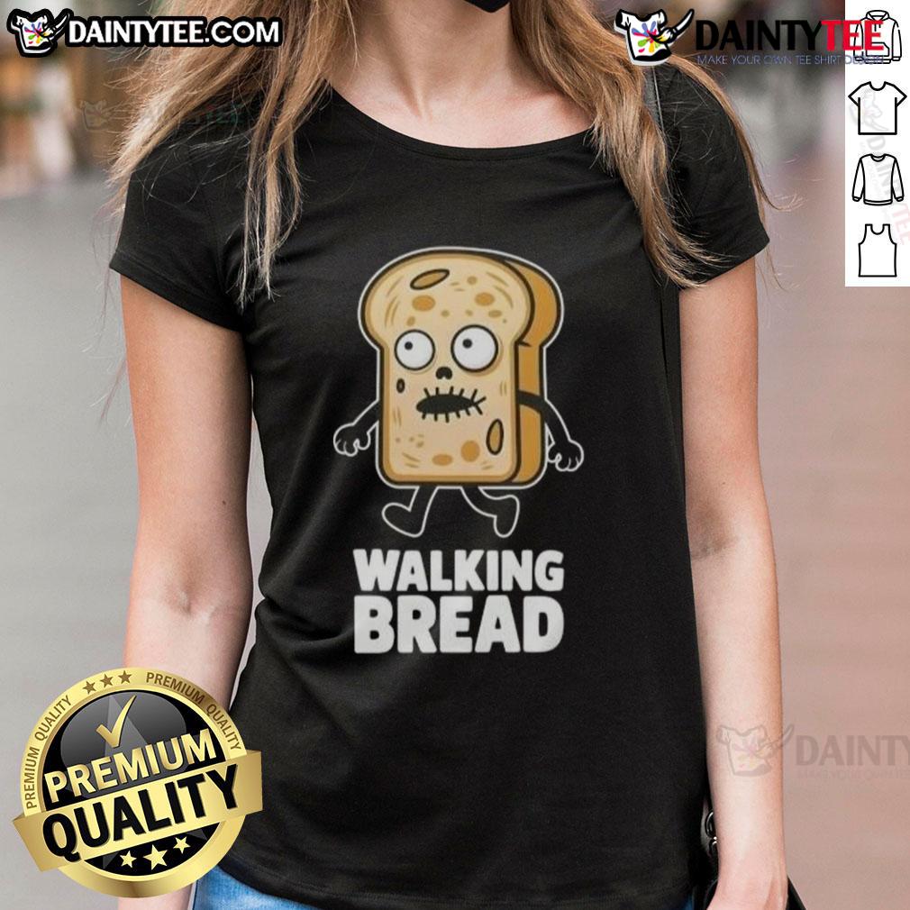 Funny Bread Walking Bread Halloween Vegan Ladies Tee Funny bread walking Halloween vegan ladies tee featuring a whimsical bread design perfect for spooky season.