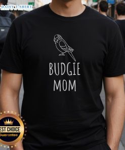 Funny Budgie Mom T-Shirt featuring a colorful parakeet design, perfect for bird lovers and budgie enthusiasts.
