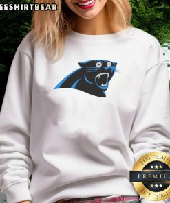 Funny Carolina Panthers logo sweatshirt featuring a playful design, perfect for fans looking to showcase team spirit.